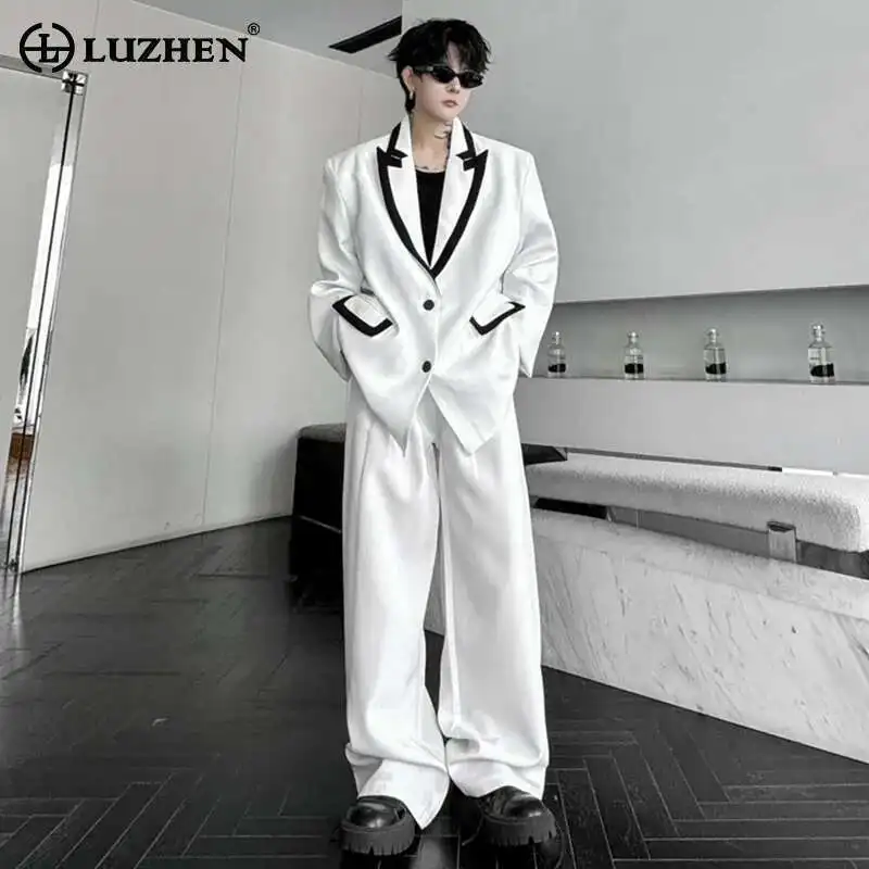 LUZHEN контрастный элитный лоскутный цветной пиджак комплекты красивая корейская мужская одежда социальный повседневный костюм брюки из двух предметов LZ8882
LUZHEN контрастный элитный лоскутный цветной пиджак комплекты красивая корейская мужская одежда социальный повседневный костюм брюки из двух предметов LZ8882
