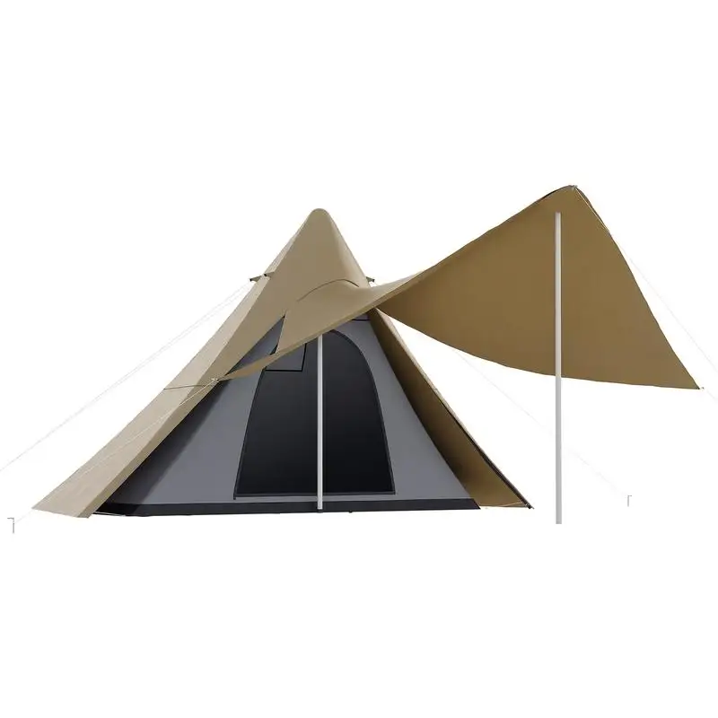 15.4'x15.4'x8.5' Tent, Waterproof Camping Tent with Porch Area, Floor and Carry Bag, for 2-3 Person Outdoor Backpacking Camping Hiking, Coffee
15.4'x15.4'x8.5' Tent, Waterproof Camping Tent with Porch Area, Floor and Carry Bag, for 2-3 Person Outdoor Backpacking Camping Hiking, Coffee