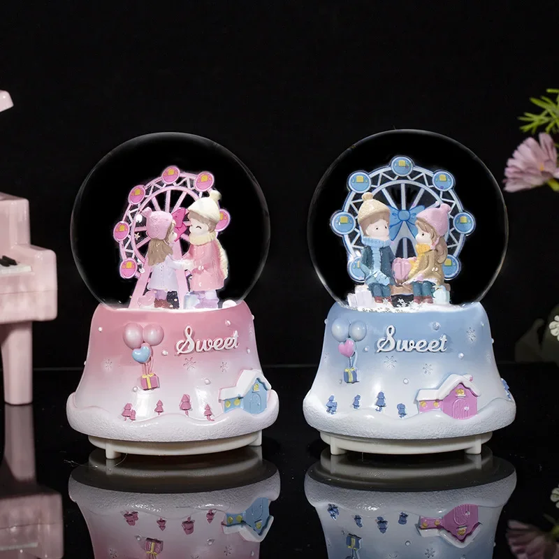 1Pcs Resin Ferris Wheel Couple Crystal Ball Boys Girls Festival Gifts Bola De Cristal Valentine's Day Gift Desktop Decor 수정구
1Pcs Resin Ferris Wheel Couple Crystal Ball Boys Girls Festival Gifts Bola De Cristal Valentine's Day Gift Desktop Decor 수정구