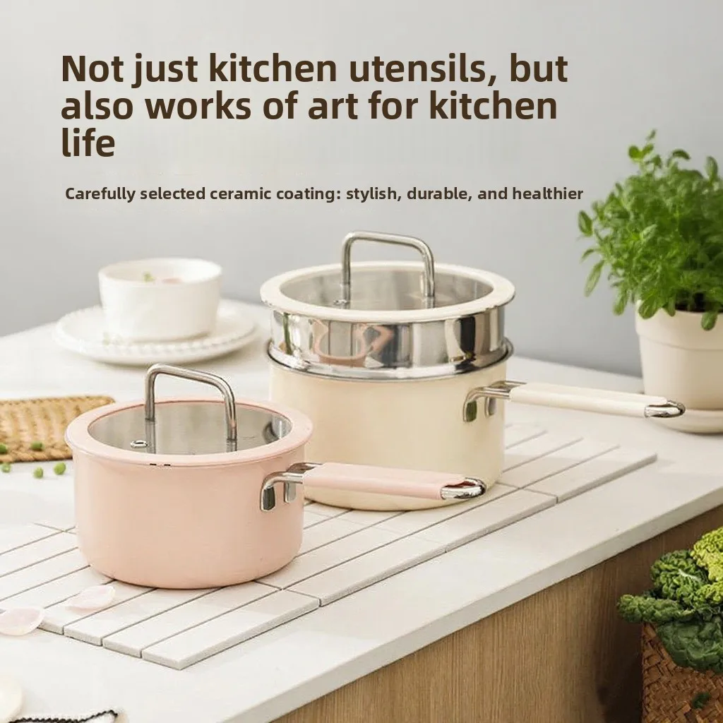 DSA stainless steel with steamer uncoated complementary food pot household cooking noodle soup pot
DSA stainless steel with steamer uncoated complementary food pot household cooking noodle soup pot