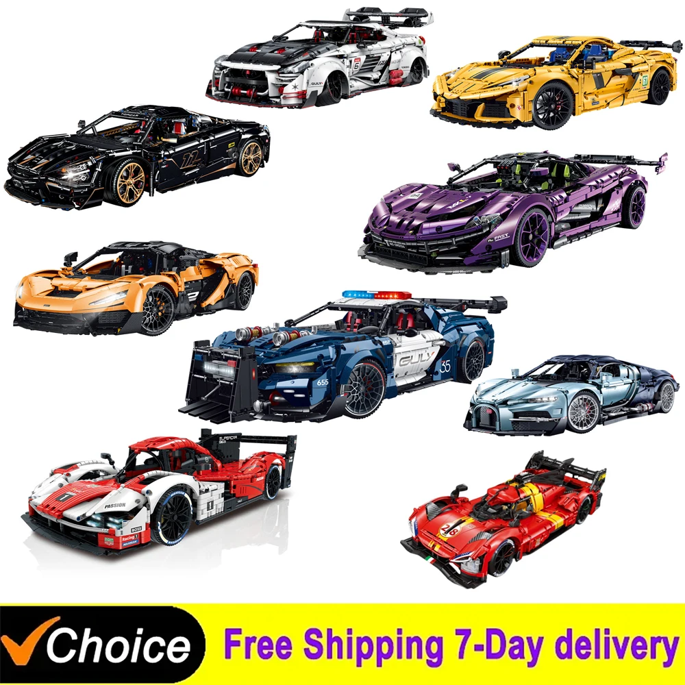 GULY 1:8 Technical Super Sport Racing Car Model Building Blocks P1 C8 720s Mustan Bricks Desktop Ornament Toys For Adult Gifts
GULY 1:8 Technical Super Sport Racing Car Model Building Blocks P1 C8 720s Mustan Bricks Desktop Ornament Toys For Adult Gifts