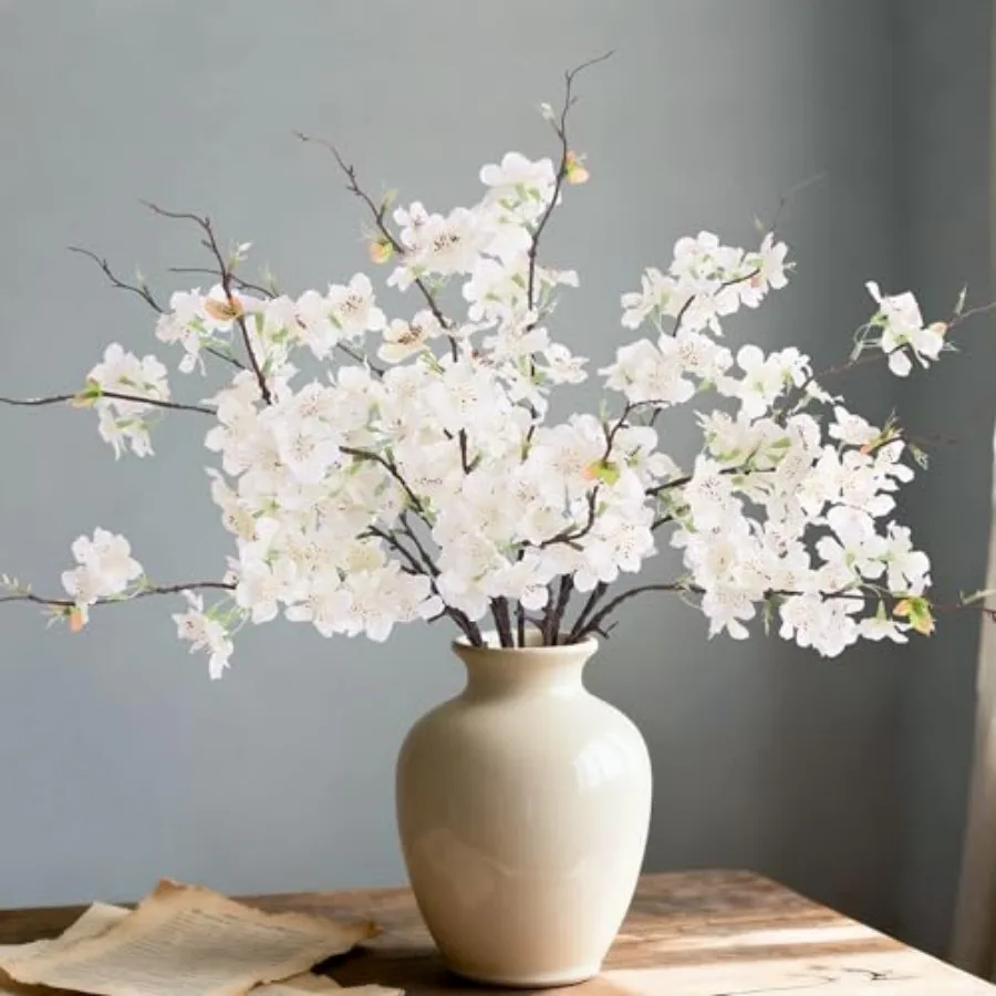12 PCS Faux Cherry Blossom Branches Decor 18.11 ch Fake Artificial Cherry Flowers for Home door Decoration Vase Arrangement Tab
12 PCS Faux Cherry Blossom Branches Decor 18.11 ch Fake Artificial Cherry Flowers for Home door Decoration Vase Arrangement Tab