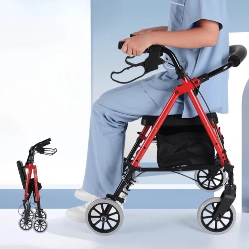 Four Wheel Rollator Walkers for Elderly Heavy Duty Rollator Walker for 450 Lbs, Lightweight Folding Walking Stick with Seat
Four Wheel Rollator Walkers for Elderly Heavy Duty Rollator Walker for 450 Lbs, Lightweight Folding Walking Stick with Seat