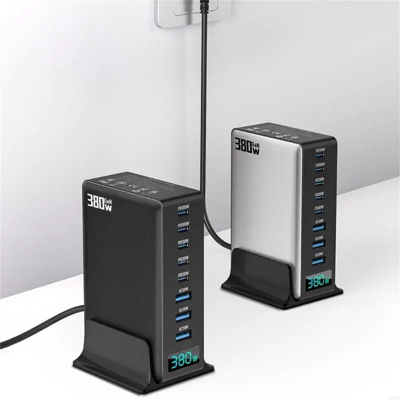 380W Desktop Charging Station With 8 Port Including 5 Type C And 3 USB A Port Power Adapter For Home And Office Use H8WD
380W Desktop Charging Station With 8 Port Including 5 Type C And 3 USB A Port Power Adapter For Home And Office Use H8WD