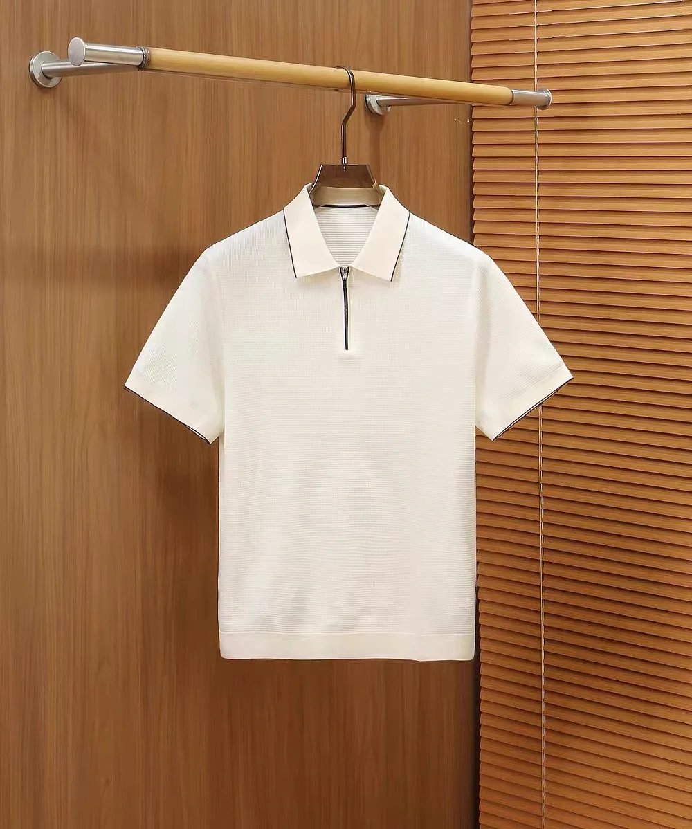 Italian Preppy Style Men's Summer New Half Zip Knitted Silk Blend Casual T-Shirt Loose Fit Short Sleeve Color Top
Italian Preppy Style Men's Summer New Half Zip Knitted Silk Blend Casual T-Shirt Loose Fit Short Sleeve Color Top