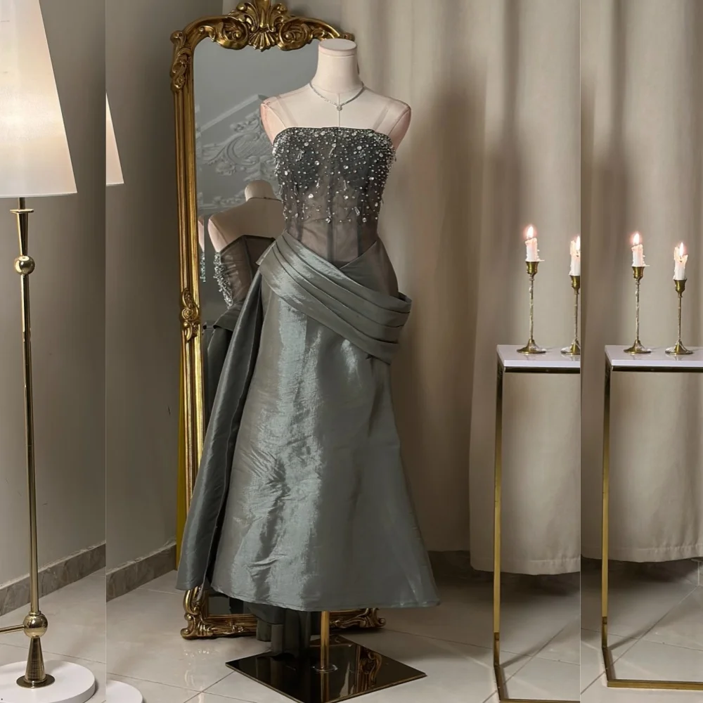 Customized High Quality Pleat Sequined A-line Strapless Long Dresses Bespoke Occasion Party Sparkle Fashion
Customized High Quality Pleat Sequined A-line Strapless Long Dresses Bespoke Occasion Party Sparkle Fashion