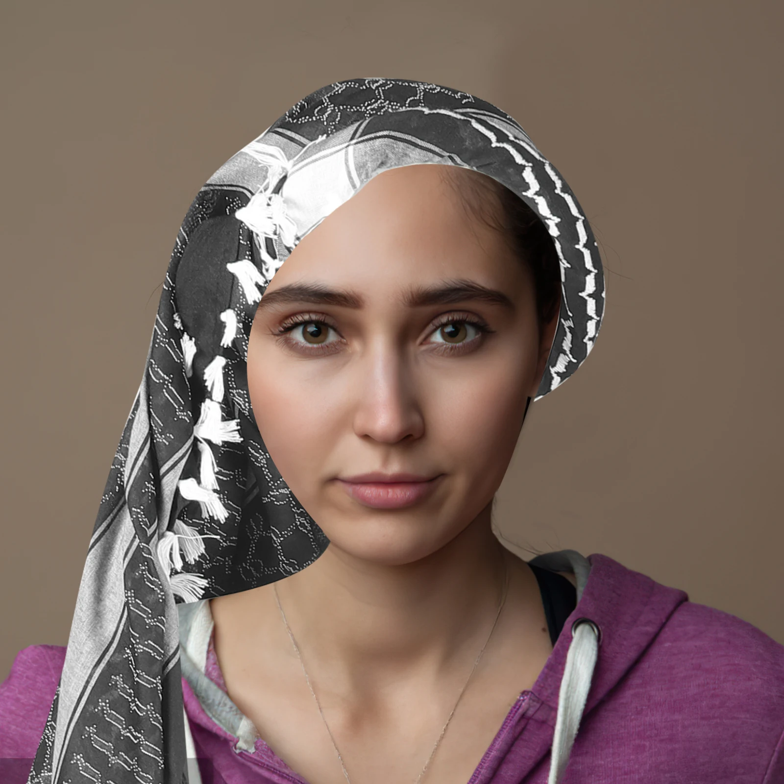 s Arab Headscarf Black White Beard Combo Polyester Cotton Scarf Neck Wrap Tassel Headwear Outdoor Sports Tourism Motorcycle
s Arab Headscarf Black White Beard Combo Polyester Cotton Scarf Neck Wrap Tassel Headwear Outdoor Sports Tourism Motorcycle