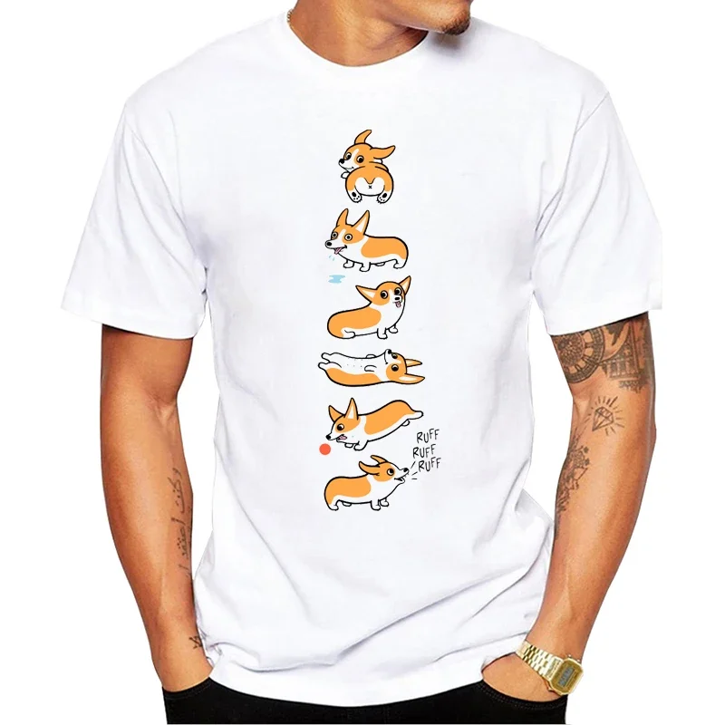 Corgi Dog Funny Cartoon Print Men Cotton Graphic Tee Summer Casual O-Neck T-Shirt
Corgi Dog Funny Cartoon Print Men Cotton Graphic Tee Summer Casual O-Neck T-Shirt