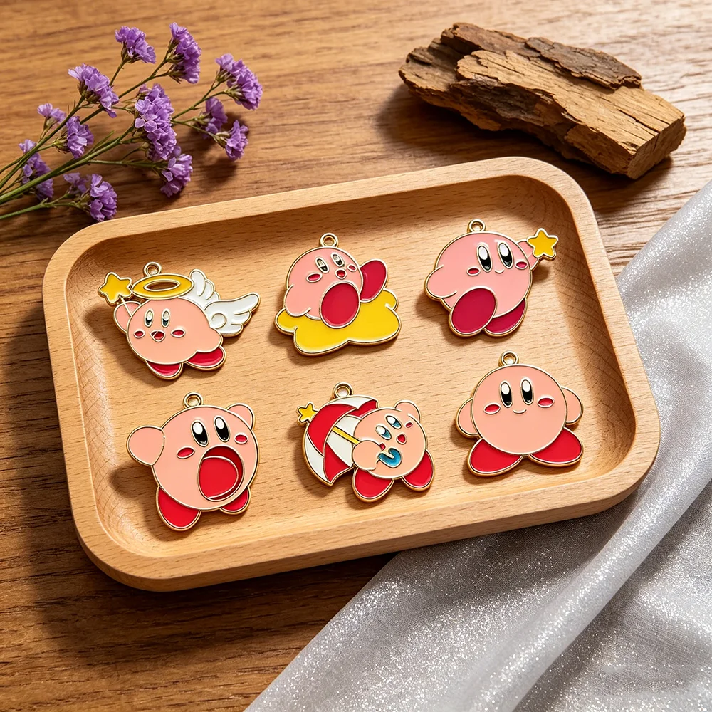 6Pcs Cute Kirby Enamel Charms - Kawaii Pink Kirby Pendant for Earrings, Keychains, Phone Charms & Handmade DIY Jewelry Making
6Pcs Cute Kirby Enamel Charms - Kawaii Pink Kirby Pendant for Earrings, Keychains, Phone Charms & Handmade DIY Jewelry Making