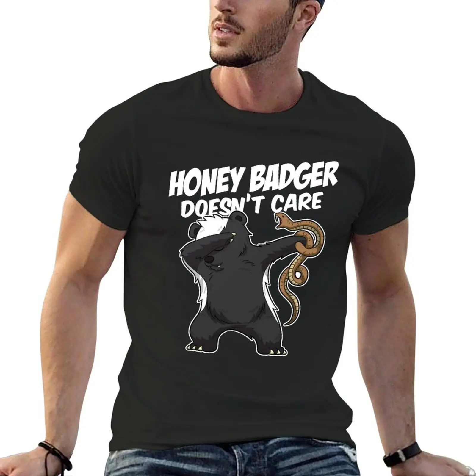 Honey Badger Doesn't Care T-Shirt tees sports fans oversized t shirt anime t shirts men clothing
Honey Badger Doesn't Care T-Shirt tees sports fans oversized t shirt anime t shirts men clothing