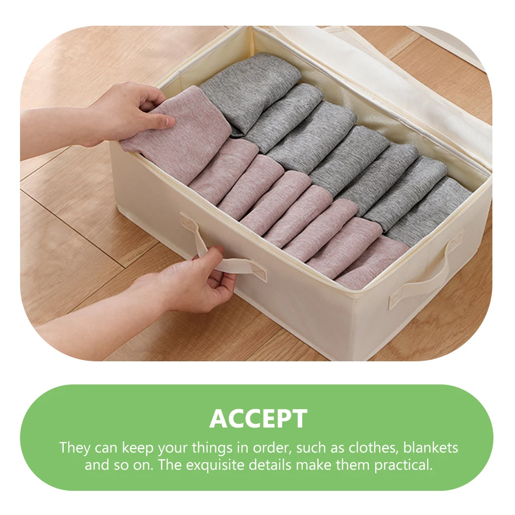 Foldable Storage Bins Box Fabric Boxes with Lids Cubes Clothes Folding White Collapsible Oxford
Foldable Storage Bins Box Fabric Boxes with Lids Cubes Clothes Folding White Collapsible Oxford