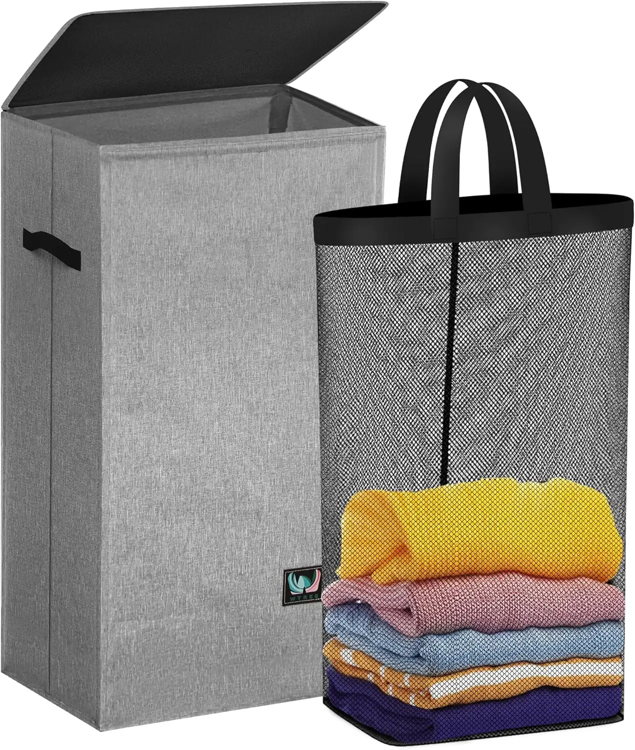 Laundry Hamper with Lid, 100L Large Collapsible Clothes Basket with Anti-Puncture Base, Removable Liner Bag, Heavy-Duty
Laundry Hamper with Lid, 100L Large Collapsible Clothes Basket with Anti-Puncture Base, Removable Liner Bag, Heavy-Duty