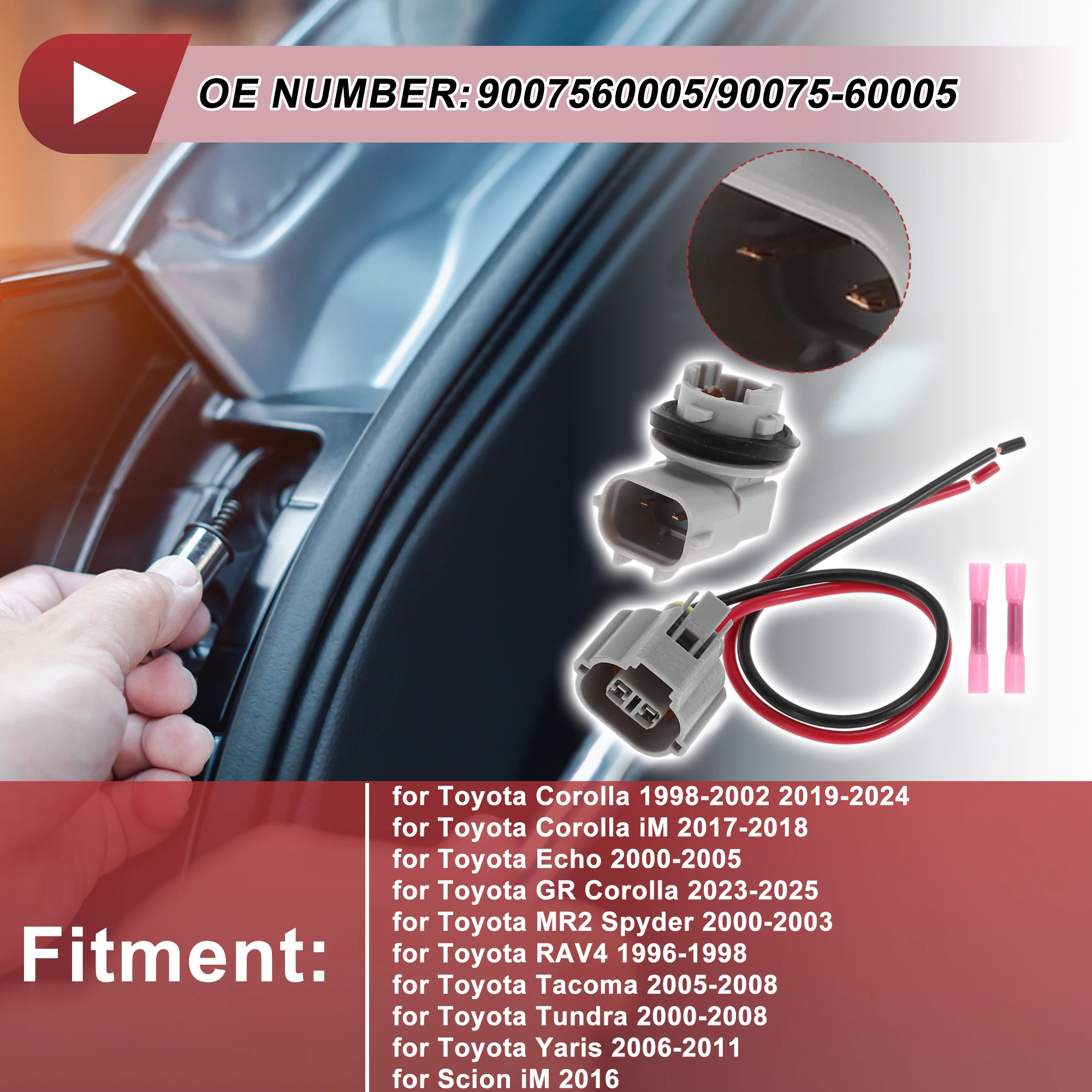 UXCELL License Plate Light Socket Wiring for Toyota Corolla 98-02 19-24 No.9007560005
UXCELL License Plate Light Socket Wiring for Toyota Corolla 98-02 19-24 No.9007560005