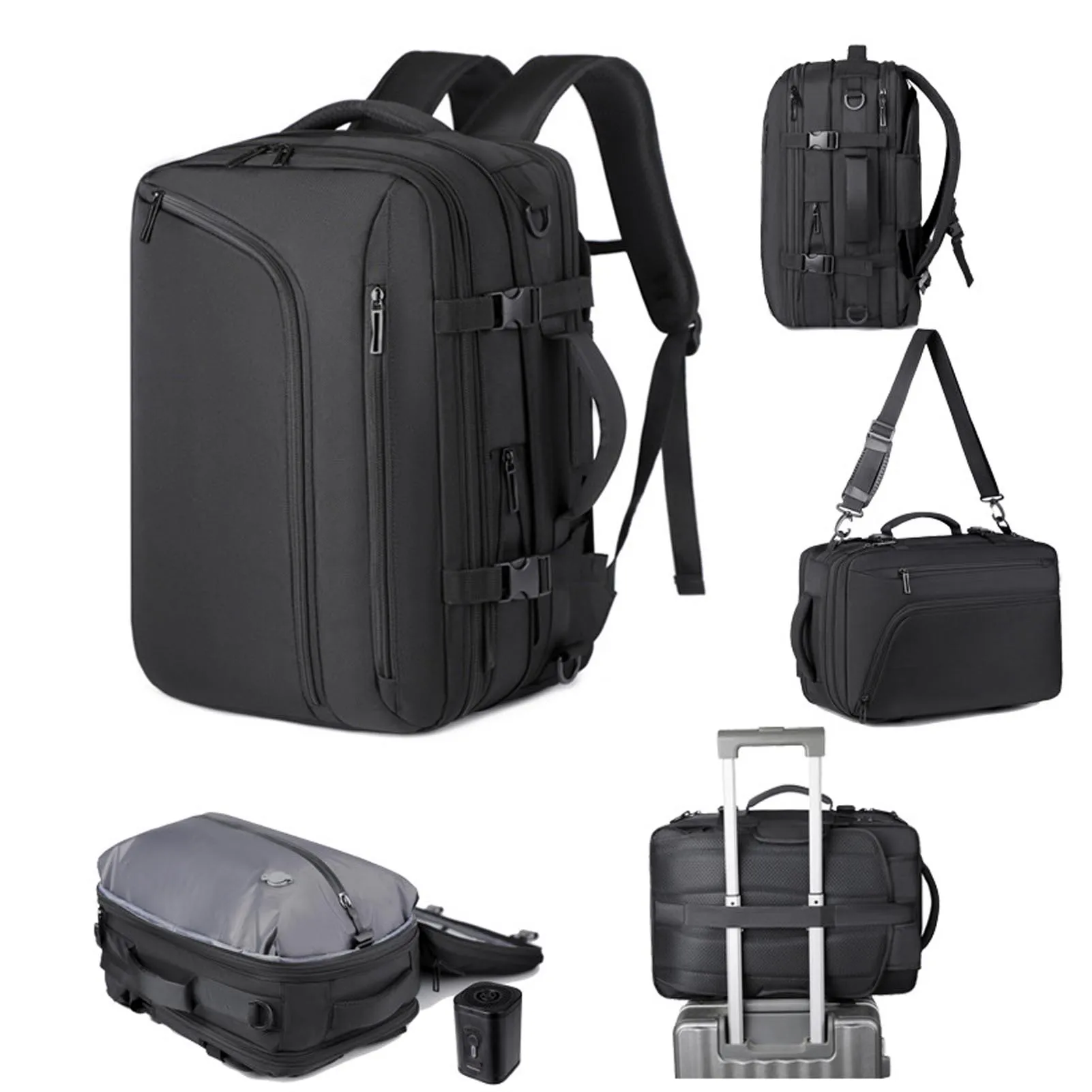 35L Travel Vacuum Backpack Laptop Compression Bag Splashproof Casual Daypack with Pump for Business College Work Casual Daypack
35L Travel Vacuum Backpack Laptop Compression Bag Splashproof Casual Daypack with Pump for Business College Work Casual Daypack