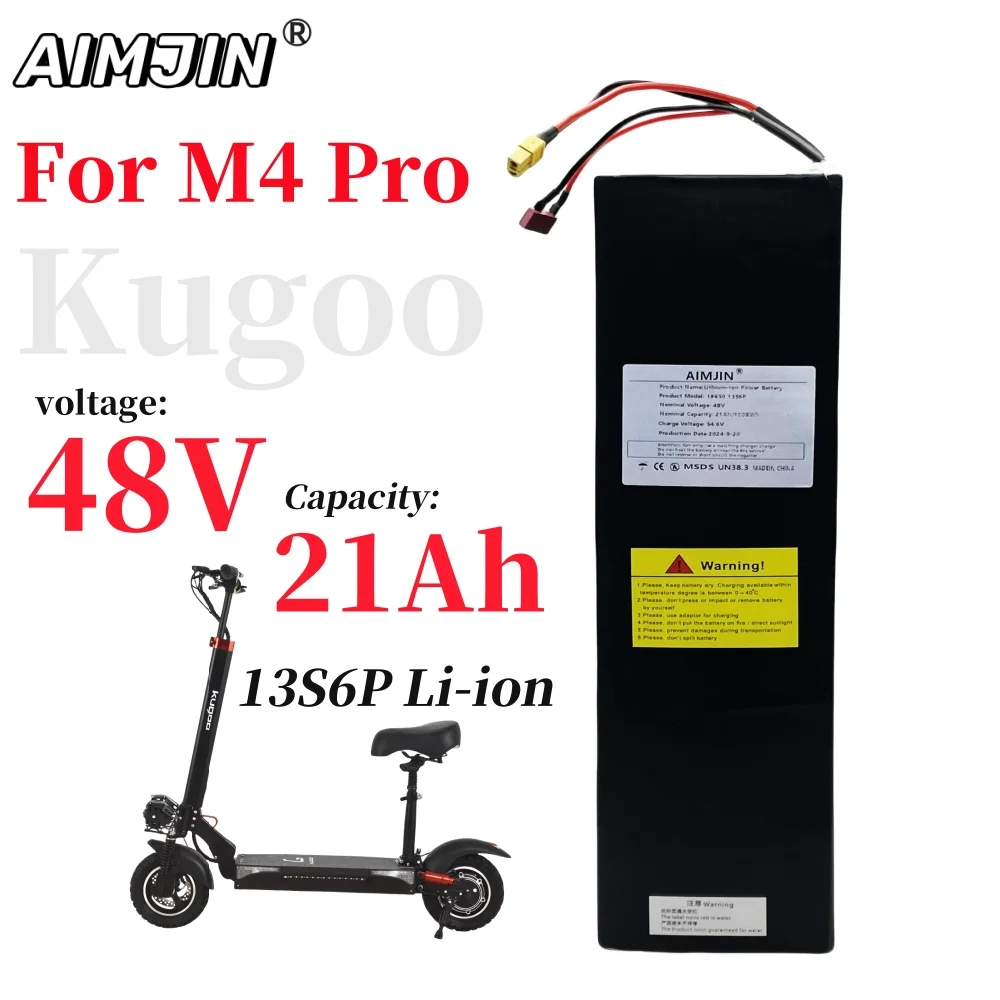 18650 13S6P 48V 21AH For Kugoo M4 Pro electric scooter, large Li-ion battery pack,Long lasting battery life
18650 13S6P 48V 21AH For Kugoo M4 Pro electric scooter, large Li-ion battery pack,Long lasting battery life 