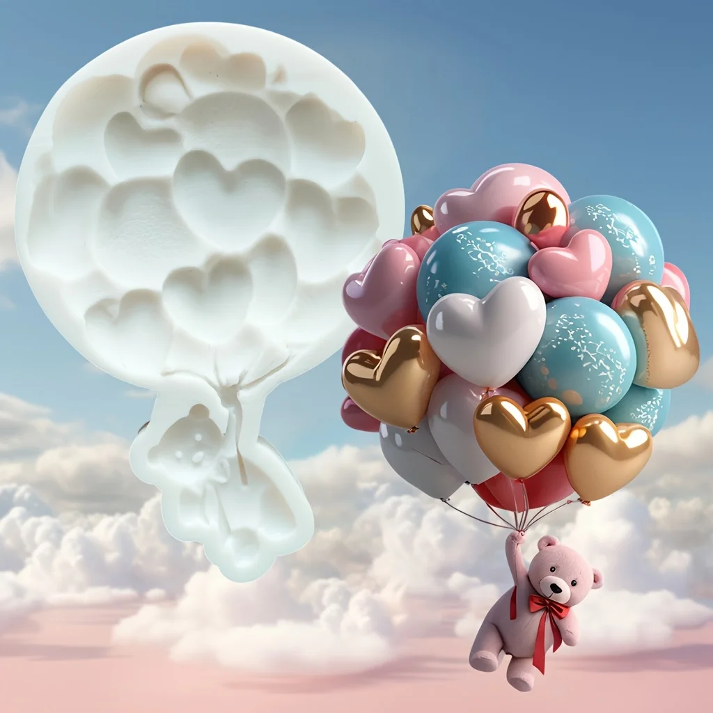 Balloon Bear Heart Silicone Mold Fondant Chocolate Baking Cake Decorating Resin Clay Candle Soap Plaster DIY Craft Molds
Balloon Bear Heart Silicone Mold Fondant Chocolate Baking Cake Decorating Resin Clay Candle Soap Plaster DIY Craft Molds