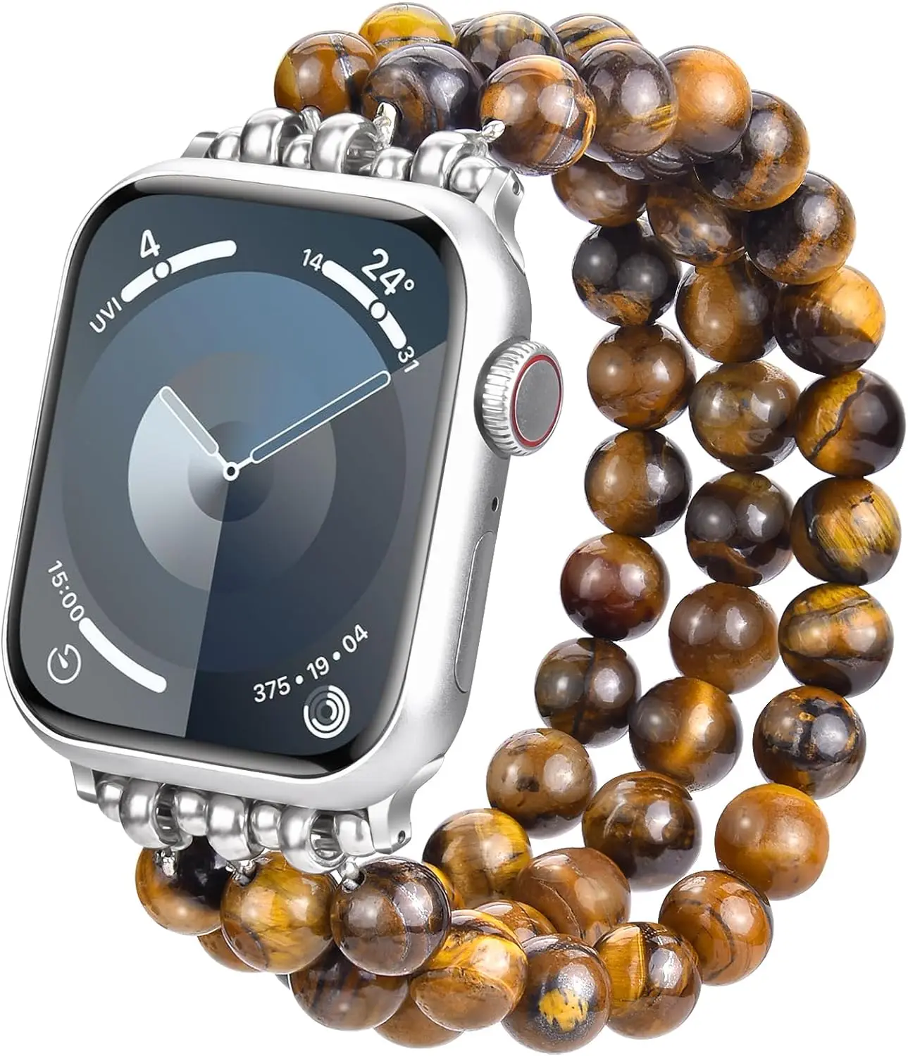 Beaded Bracelet Compatible with Apple Watch Band 38mm 40mm 41mm 42mm 44mm 45mm Women, Handmade Natural Crystal Stone Beads Stret
Beaded Bracelet Compatible with Apple Watch Band 38mm 40mm 41mm 42mm 44mm 45mm Women, Handmade Natural Crystal Stone Beads Stret