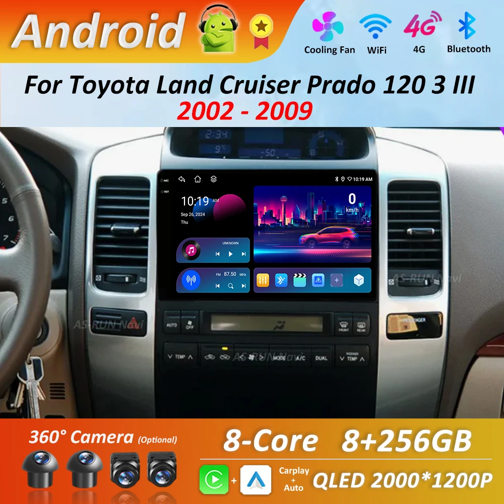 GPS Navi WiFi Android 14 для Toyota Land Cruiser Prado 120 3 III 2002-2009 Автомобильный видео Мультимедийный плеер DSP Стерео 4G HD Экран
GPS Navi WiFi Android 14 для Toyota Land Cruiser Prado 120 3 III 2002-2009 Автомобильный видео Мультимедийный плеер DSP Стерео 4G HD Экран
