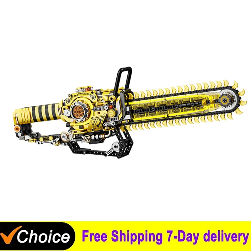 NEW Creative Mechanical Chainsaw Model Building Blocks Bricks MOC Assembly Chainsaws With Lights Toys Ornament Gifts For Boy
NEW Creative Mechanical Chainsaw Model Building Blocks Bricks MOC Assembly Chainsaws With Lights Toys Ornament Gifts For Boy