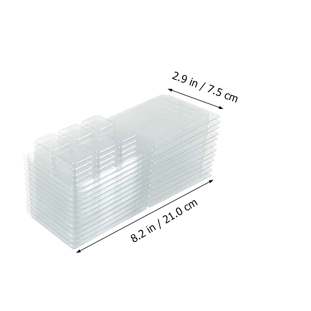50Pcs Wax Melt Clamshell Molds Clear Plastic Cube Tray Ideal for Wax Tarts Soap Cubes Cube Mold PVC Packaging Box 
50Pcs Wax Melt Clamshell Molds Clear Plastic Cube Tray Ideal for Wax Tarts Soap Cubes Cube Mold PVC Packaging Box