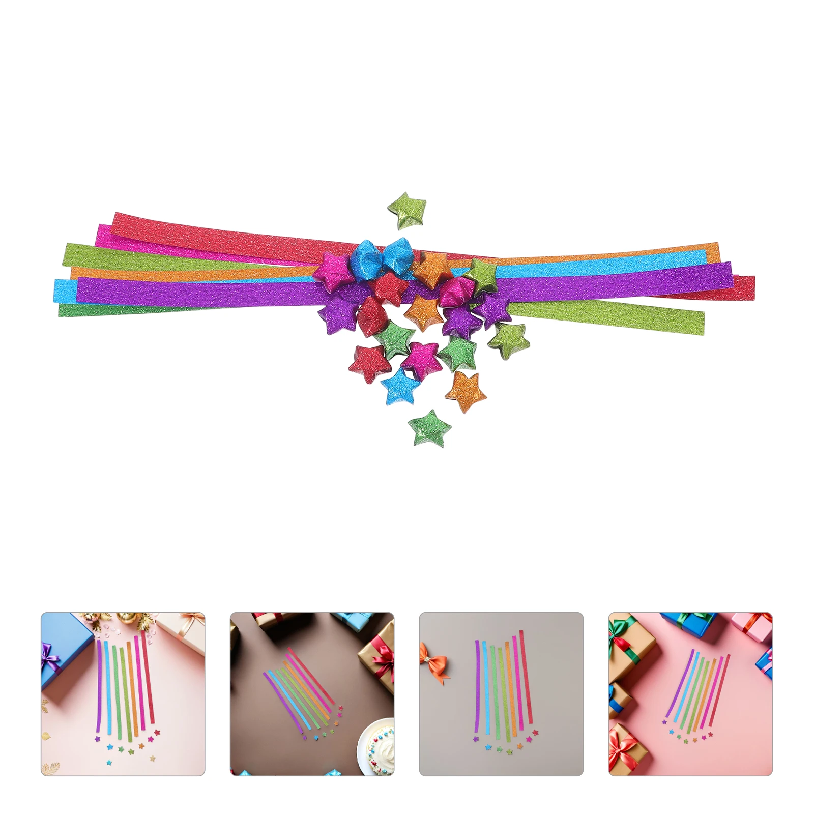 1040Pcs Shimmering Origami Star Paper Strips Glitter-Finished Double Sided 7 Bright Colors Perfect for DIY Handmade Stars
1040Pcs Shimmering Origami Star Paper Strips Glitter-Finished Double Sided 7 Bright Colors Perfect for DIY Handmade Stars