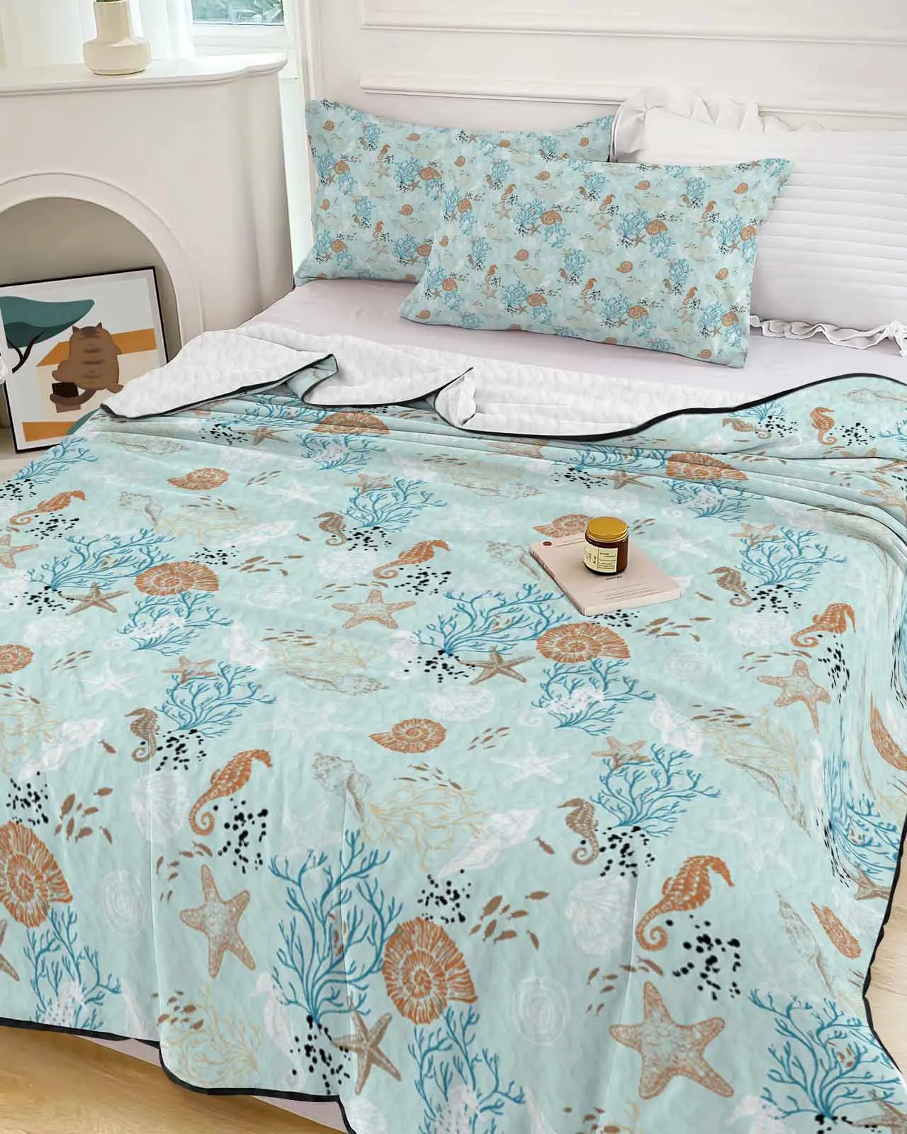 Starfish And Shell Coral Retro Summer Cooling Quilt Air Condition Blanket Comfortable Lightweight Bedroom Thin Quilt
Starfish And Shell Coral Retro Summer Cooling Quilt Air Condition Blanket Comfortable Lightweight Bedroom Thin Quilt