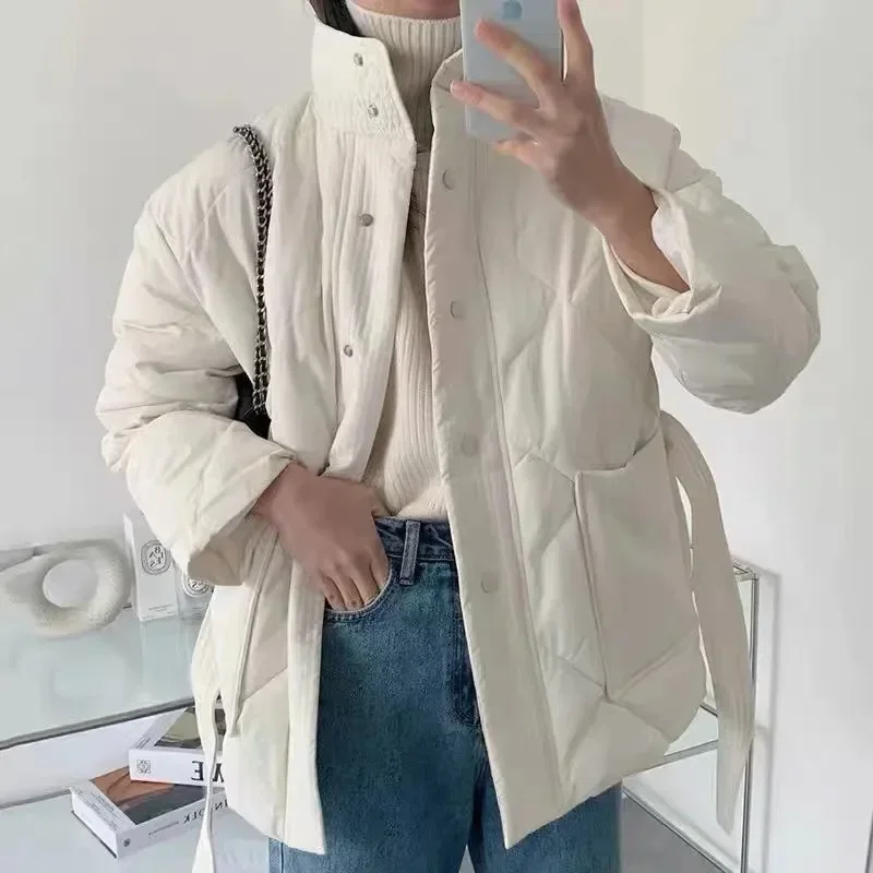 Зимнее и осеннее женское пуховое хлопковое платье с воротником-стойкой, свободная повседневная куртка со шнуровкой
Зимнее и осеннее женское пуховое хлопковое платье с воротником-стойкой, свободная повседневная куртка со шнуровкой