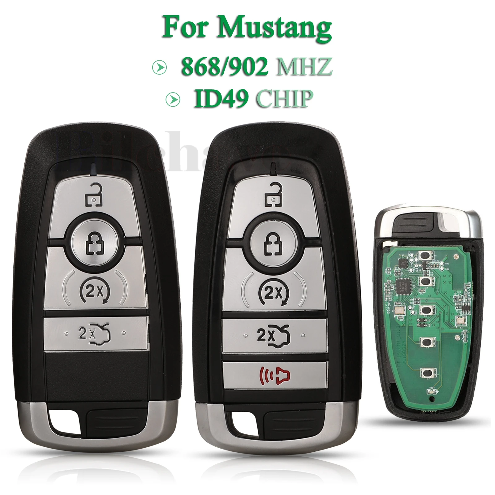 jingyuqin 4/5 Buttons For Ford Mustang 2017 2018 Fob 902/868Mhz ID49 Chip M3N-A2C31243300 Smart Remote Car Key Replacement
jingyuqin 4/5 Buttons For Ford Mustang 2017 2018 Fob 902/868Mhz ID49 Chip M3N-A2C31243300 Smart Remote Car Key Replacement