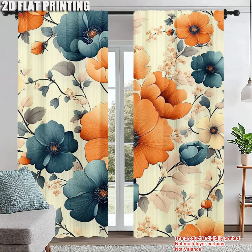 2Pcs Elegant Vintage Floral Curtains Vibrant Flower Rod Pocket Window Treatment For Home Decor Living Room Bedroom Office
2Pcs Elegant Vintage Floral Curtains Vibrant Flower Rod Pocket Window Treatment For Home Decor Living Room Bedroom Office