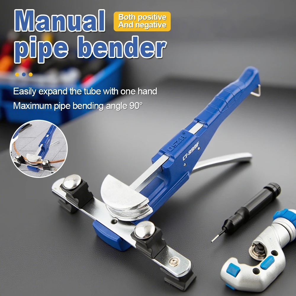 90° Manual Copper Tube Bending Tool Set Mini Tube Bending Machine Tube Bender for 5-12MM Air Conditioning Aluminum Copper Tube
90° Manual Copper Tube Bending Tool Set Mini Tube Bending Machine Tube Bender for 5-12MM Air Conditioning Aluminum Copper Tube