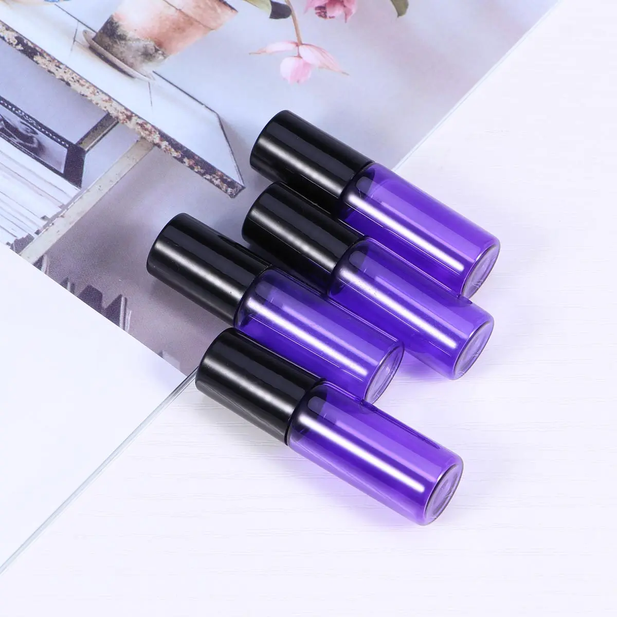 12Pcs Essential Oil Roller Bottles Purple Glass 5Ml Refillable Travel Size Smooth Stainless Steel Ball Perfect for Perfumes
12Pcs Essential Oil Roller Bottles Purple Glass 5Ml Refillable Travel Size Smooth Stainless Steel Ball Perfect for Perfumes