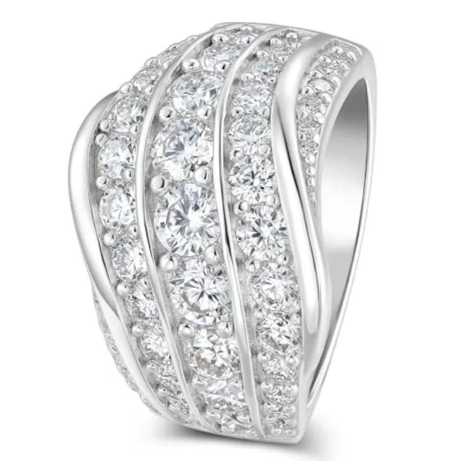 Moissanite Wedding Bands for Women D Color VVS1 Clarity Wide Wedding Ring White Gold Plated Silver Sz 5
Moissanite Wedding Bands for Women D Color VVS1 Clarity Wide Wedding Ring White Gold Plated Silver Sz 5