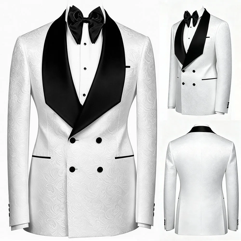 Fashion Floral Jacquard Men Wedding Blazer Jacket Double Breasted Tuxedos Business Party Slim Fit Groom Wear Only Coat
Fashion Floral Jacquard Men Wedding Blazer Jacket Double Breasted Tuxedos Business Party Slim Fit Groom Wear Only Coat