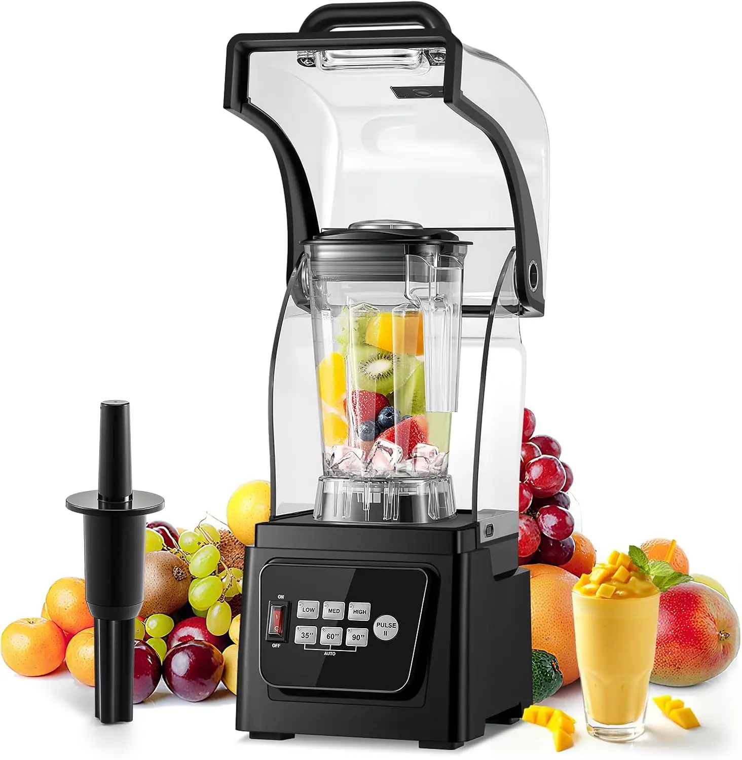 Commercial Blender 2L 68OZ 2200W Quiet Professional Blenders with Sound Enclosure for Smoothies with Self-Cleaning Function Blac
Commercial Blender 2L 68OZ 2200W Quiet Professional Blenders with Sound Enclosure for Smoothies with Self-Cleaning Function Blac