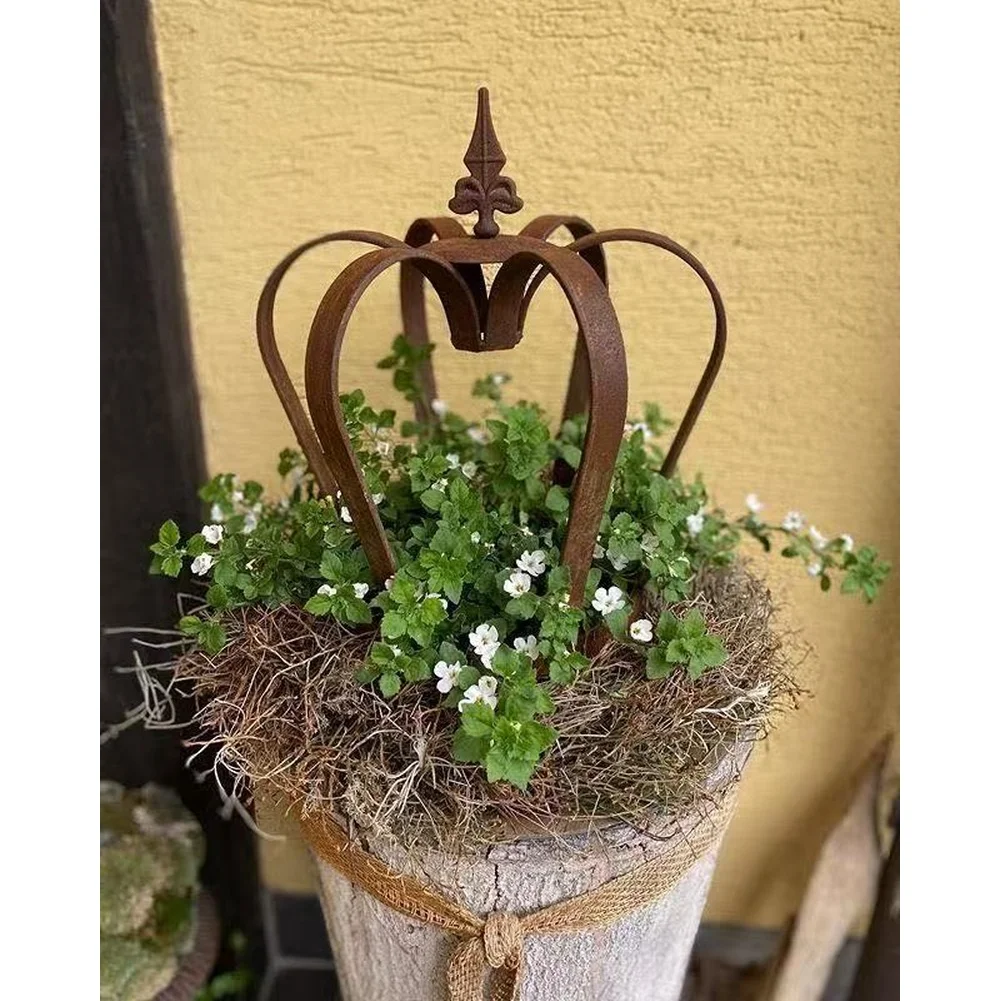 Садовая подставка для цветов из металла, компактная, с прочным основанием, декоративный узор в виде короны
Садовая подставка для цветов из металла, компактная, с прочным основанием, декоративный узор в виде короны