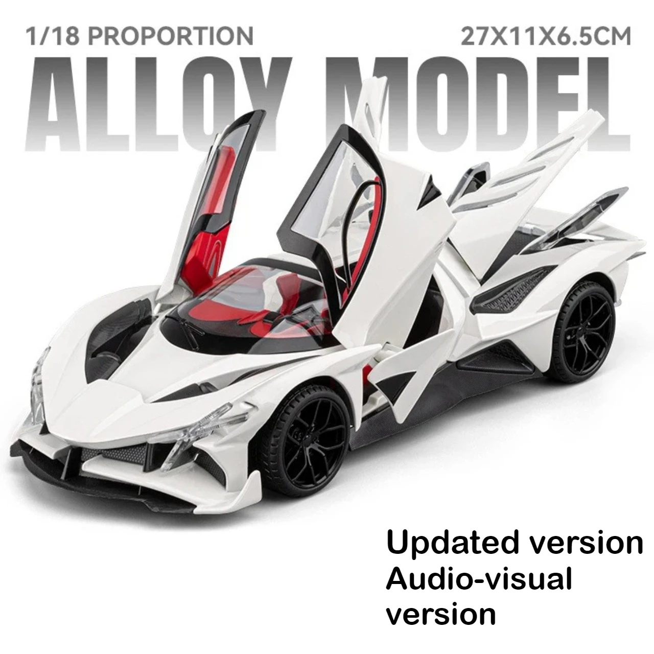 1: модель спортивного автомобиля из аплосплава 18Apollo, гоночный автомобиль с металлической концепцией, со звуковыми и световыми эффектами, четырехдверный открытый тип, игрушки в подарок.
1: модель спортивного автомобиля из аплосплава 18Apollo, гоночный автомобиль с металлической концепцией, со звуковыми и световыми эффектами, четырехдверный открытый тип, игрушки в подарок.