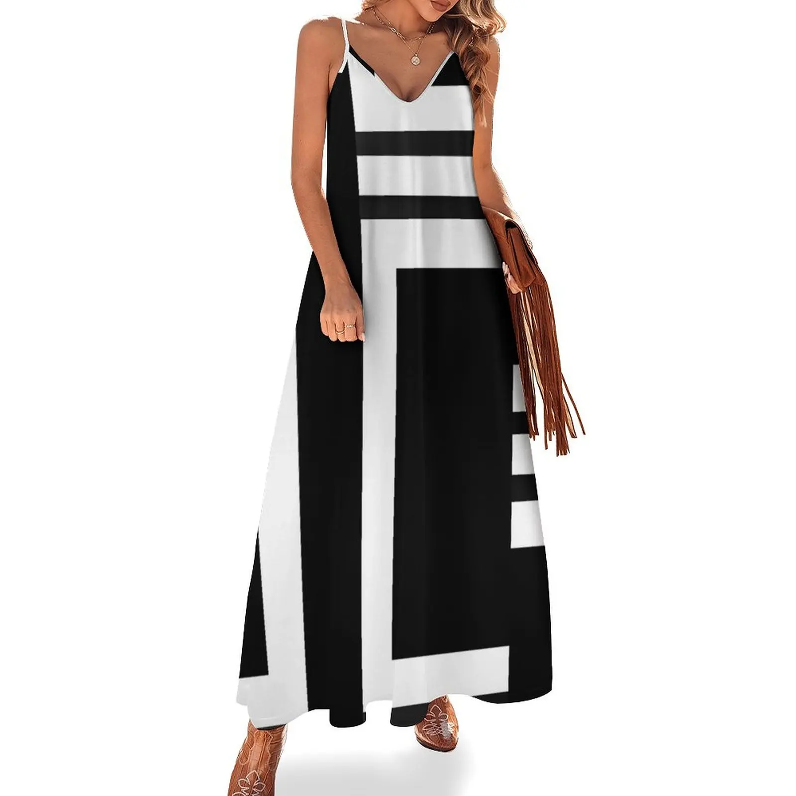 GRAPHIC BLOCKED DESIGN IN BLACK AND WHITE Sleeveless Dress summer dress daily birthday dress for women Female
GRAPHIC BLOCKED DESIGN IN BLACK AND WHITE Sleeveless Dress summer dress daily birthday dress for women Female