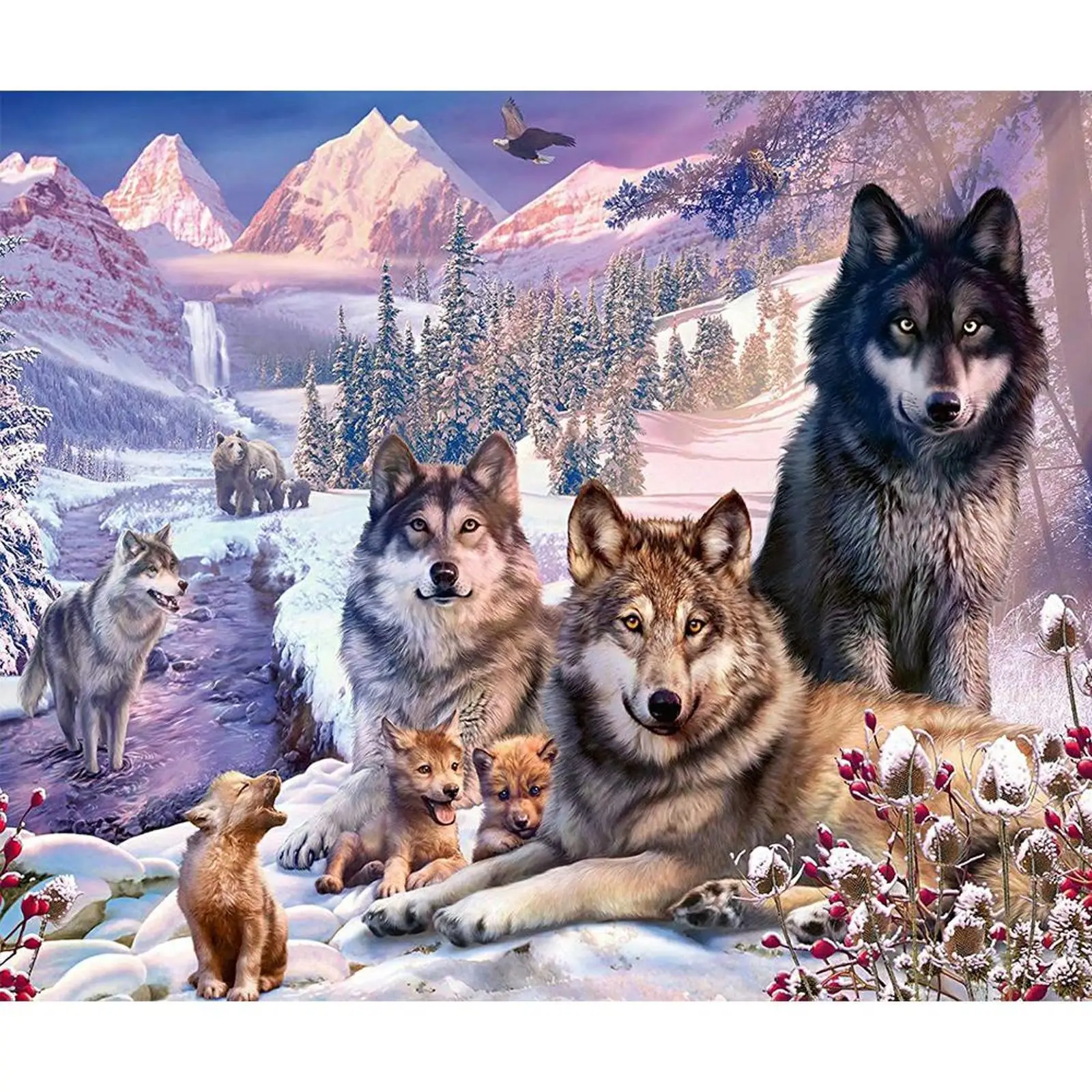 DIY Resin Painting Kit Full Drill Round Rhinestone Drawing Wolf Animal Picture
DIY Resin Painting Kit Full Drill Round Rhinestone Drawing Wolf Animal Picture