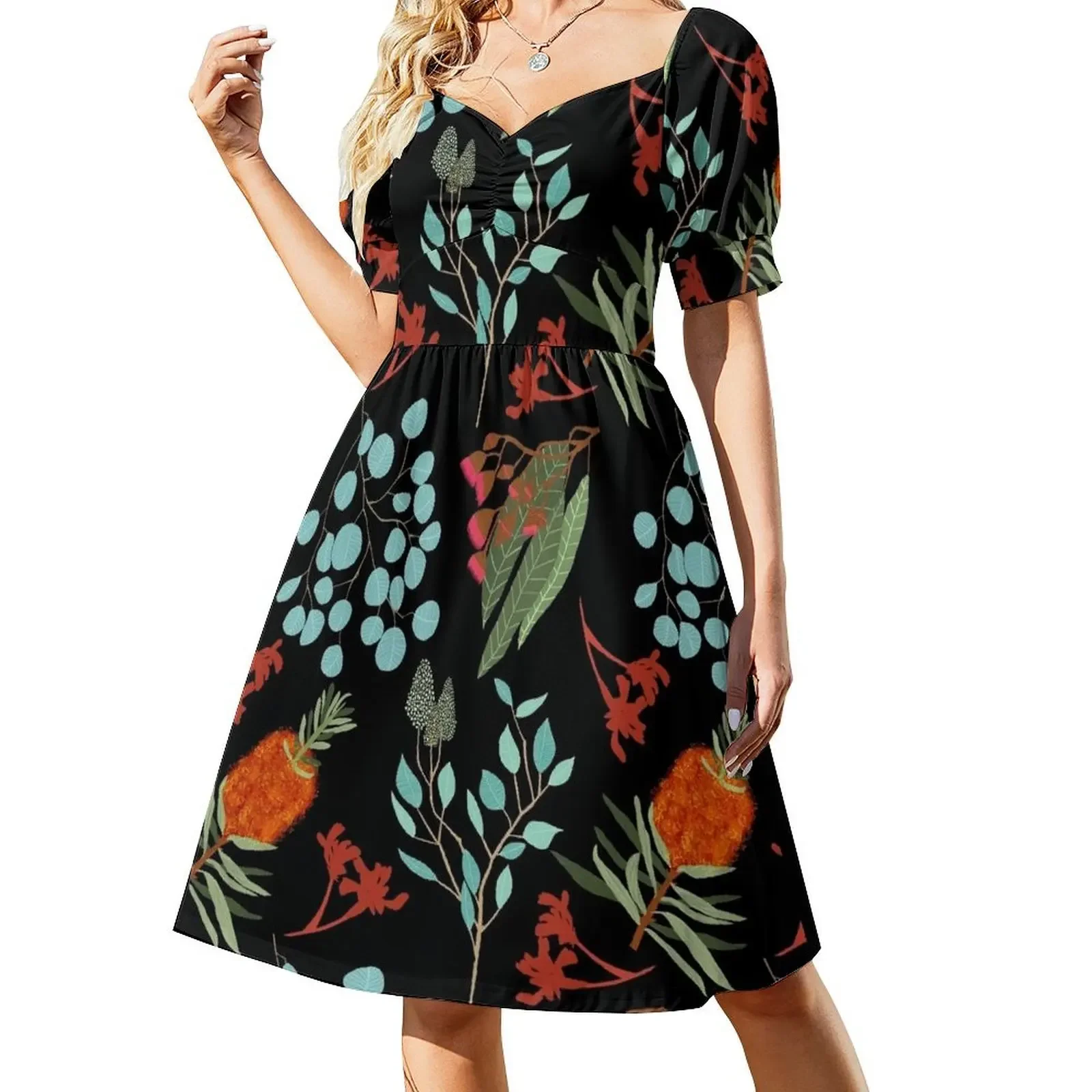 Australian Botanicals - Black Short-Sleeved Dress elegant evening dresses for women 2025 women clothes dress korean style Dress
Australian Botanicals - Black Short-Sleeved Dress elegant evening dresses for women 2025 women clothes dress korean style Dress
