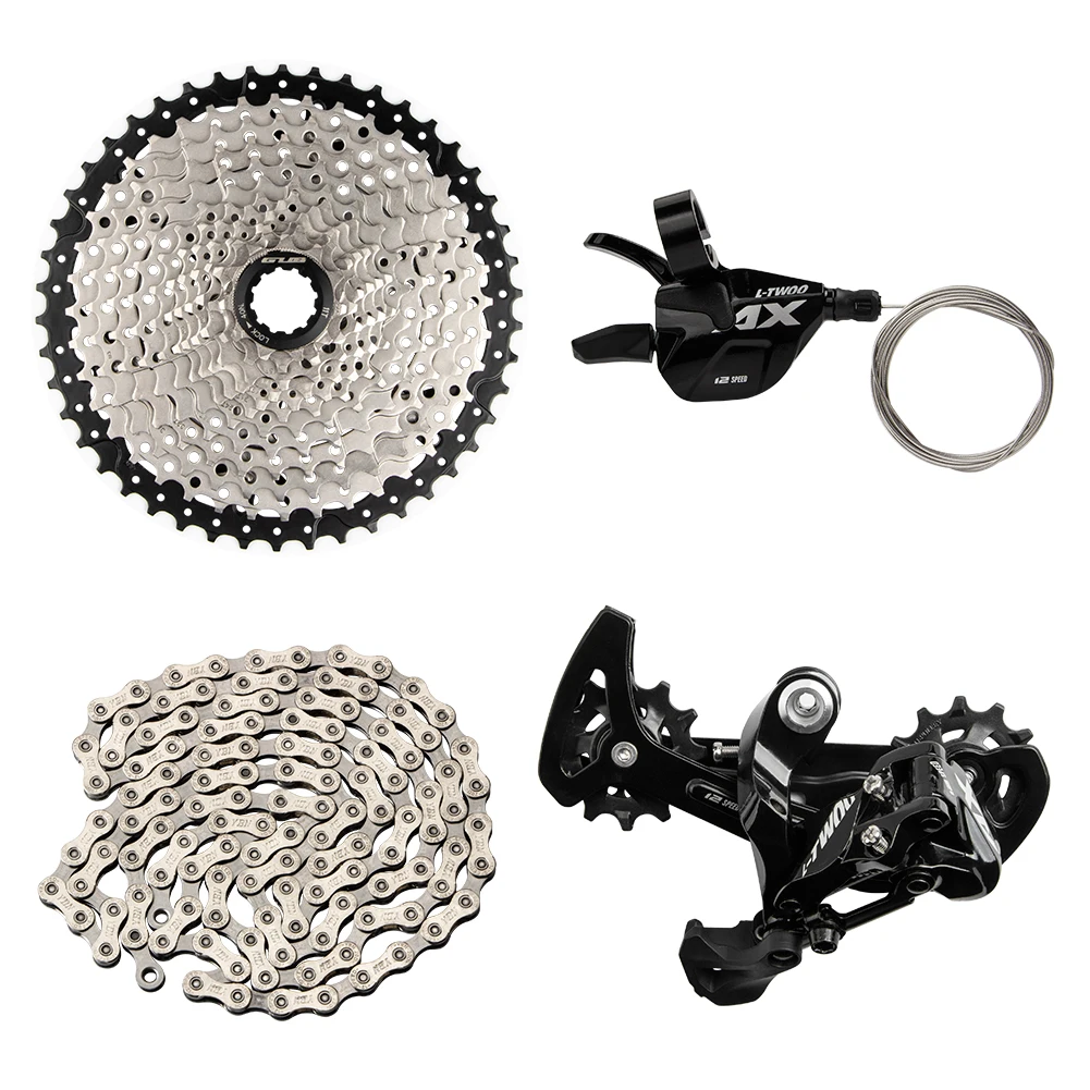 GUB Mountain bike 12 speed transmission aluminum alloy rear dial 46-50T flywheel a set of transmission kit bicycle accessories
GUB Mountain bike 12 speed transmission aluminum alloy rear dial 46-50T flywheel a set of transmission kit bicycle accessories