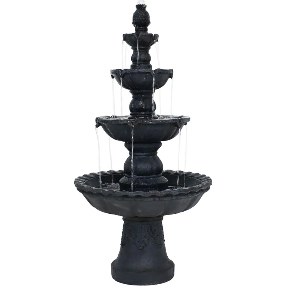 52-Inch 4-Tier Outdoor Water Fountain - Tall Outdoor for , Black, Fountains & Bird Baths
52-Inch 4-Tier Outdoor Water Fountain - Tall Outdoor for , Black, Fountains & Bird Baths