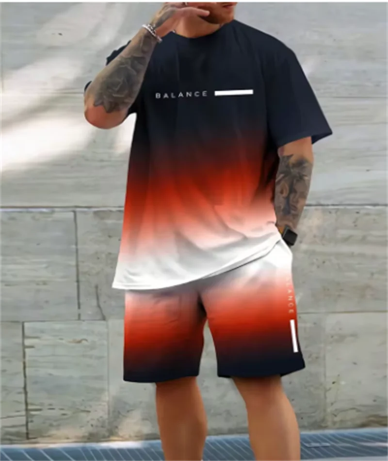 New 3D Printed Men Casual T-Shirt Shorts Set Tracksuit Male 2 Pieces Fashion Outfit Man Clothing Jogging Suit
New 3D Printed Men Casual T-Shirt Shorts Set Tracksuit Male 2 Pieces Fashion Outfit Man Clothing Jogging Suit