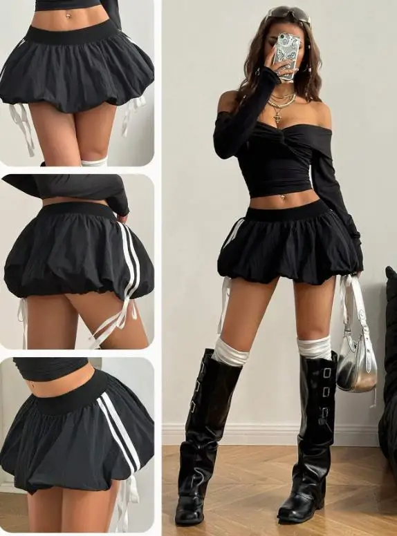 Skirt for Women 2026 Spring Summer New Striped Contrast Sweet and Spicy Puffy Slim Fit High Waist Casual Flower Bud Mini Skirt
Skirt for Women 2026 Spring Summer New Striped Contrast Sweet and Spicy Puffy Slim Fit High Waist Casual Flower Bud Mini Skirt