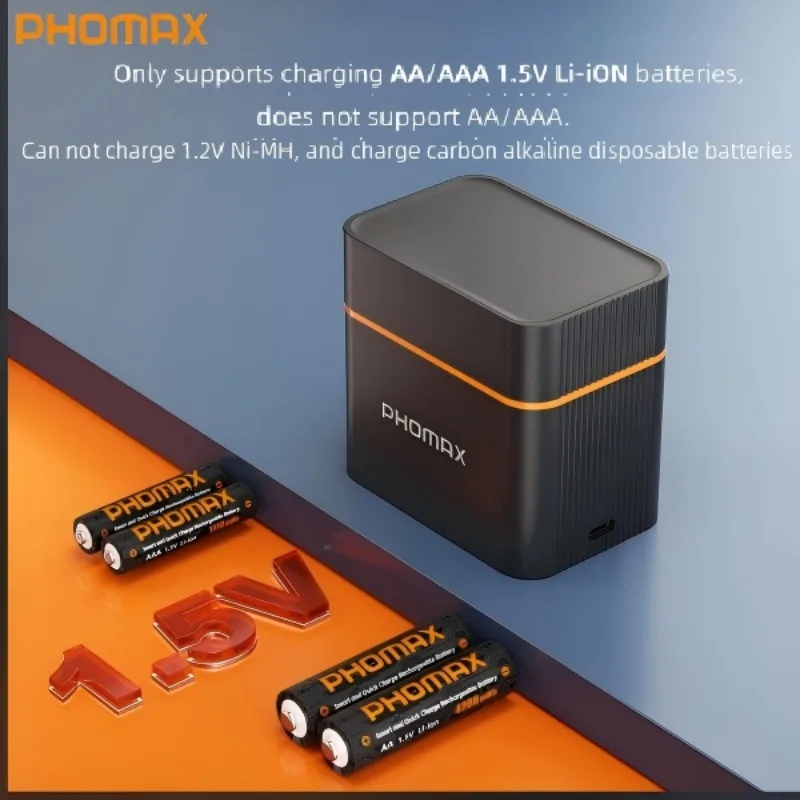 POHMAX 8-slot smart battery charger for AAA 8PCS 1.5V lithium-ion rechargeable battery packs independent and fast charging
POHMAX 8-slot smart battery charger for AAA 8PCS 1.5V lithium-ion rechargeable battery packs independent and fast charging