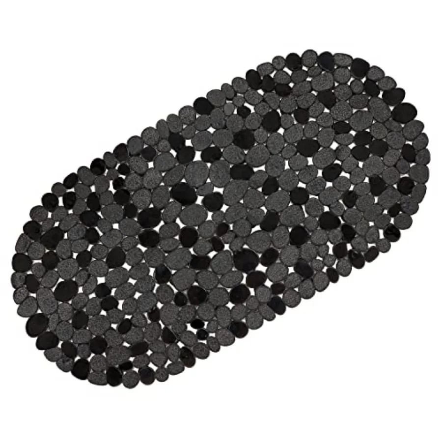 Pebbles Bath Mat for Tub Black Non-Slip Bathtub Mat with Suction Cups, Drain Holes for Bathroom Showers, Tub, Machine Washable,
Pebbles Bath Mat for Tub Black Non-Slip Bathtub Mat with Suction Cups, Drain Holes for Bathroom Showers, Tub, Machine Washable,