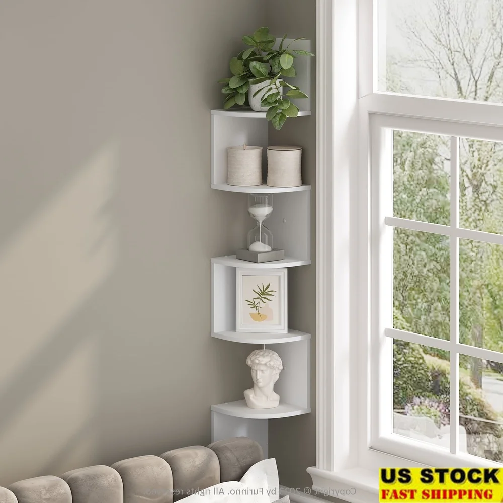 5-Tier Floating Corner Shelf Wall Mount Storage Display Unit Indoor Use Durable Composite Wood Easy Assembly
5-Tier Floating Corner Shelf Wall Mount Storage Display Unit Indoor Use Durable Composite Wood Easy Assembly