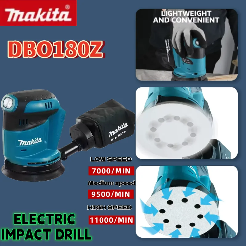 Makita DBO180Z Brushless Rechargeable Disc Random Orbital Sander Cordless Woodworking Sanding Putty Polishing Bare Power Tools
Makita DBO180Z Brushless Rechargeable Disc Random Orbital Sander Cordless Woodworking Sanding Putty Polishing Bare Power Tools