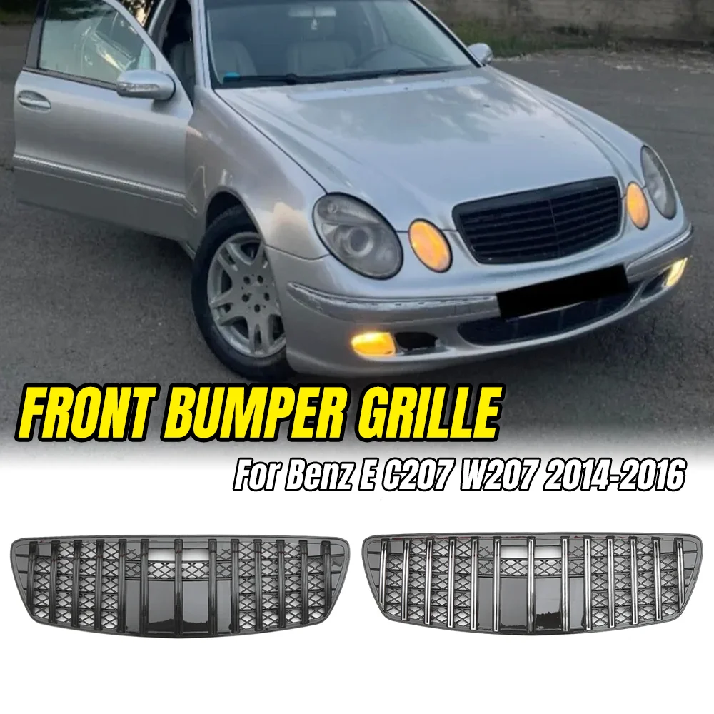 GTR Style Front Grille for Mercedes Benz E Class W211 2003-2006, Black Chrome Sport Grill Replacement for E320 E350 AMG
GTR Style Front Grille for Mercedes Benz E Class W211 2003-2006, Black Chrome Sport Grill Replacement for E320 E350 AMG