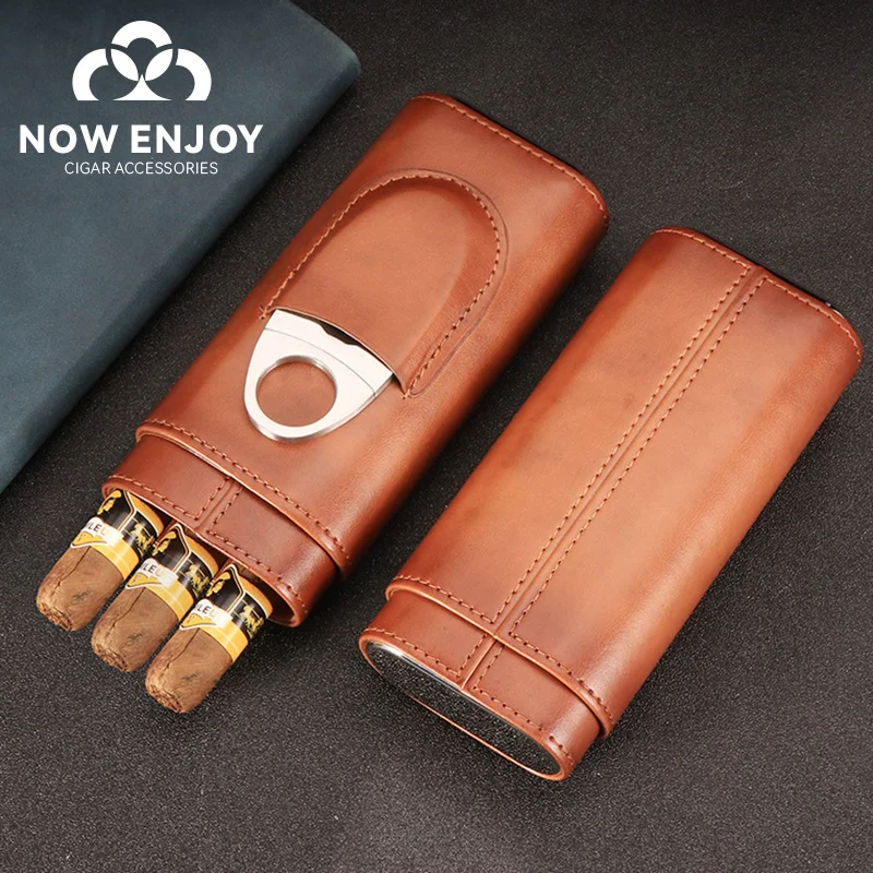 Cigar Case Travel Humidor Kit Leather Cigar Case Cedar Wood Lining Travel Humidors for Cigars With Stainless Steel Cigar Cutter
Cigar Case Travel Humidor Kit Leather Cigar Case Cedar Wood Lining Travel Humidors for Cigars With Stainless Steel Cigar Cutter