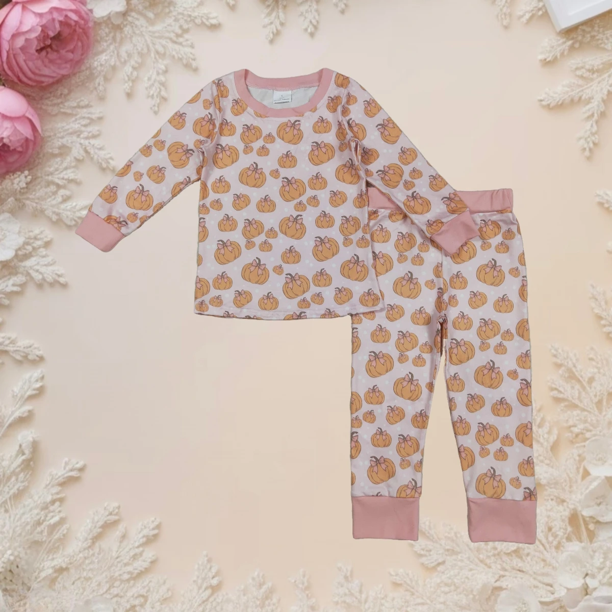 Baby Girl Long Sleeve Pajamas Set Pink Bows Pumpkins Print Fall Infant Toddler Cute Cozy Sleepwear Thanksgiving Fashion 2025
Baby Girl Long Sleeve Pajamas Set Pink Bows Pumpkins Print Fall Infant Toddler Cute Cozy Sleepwear Thanksgiving Fashion 2025